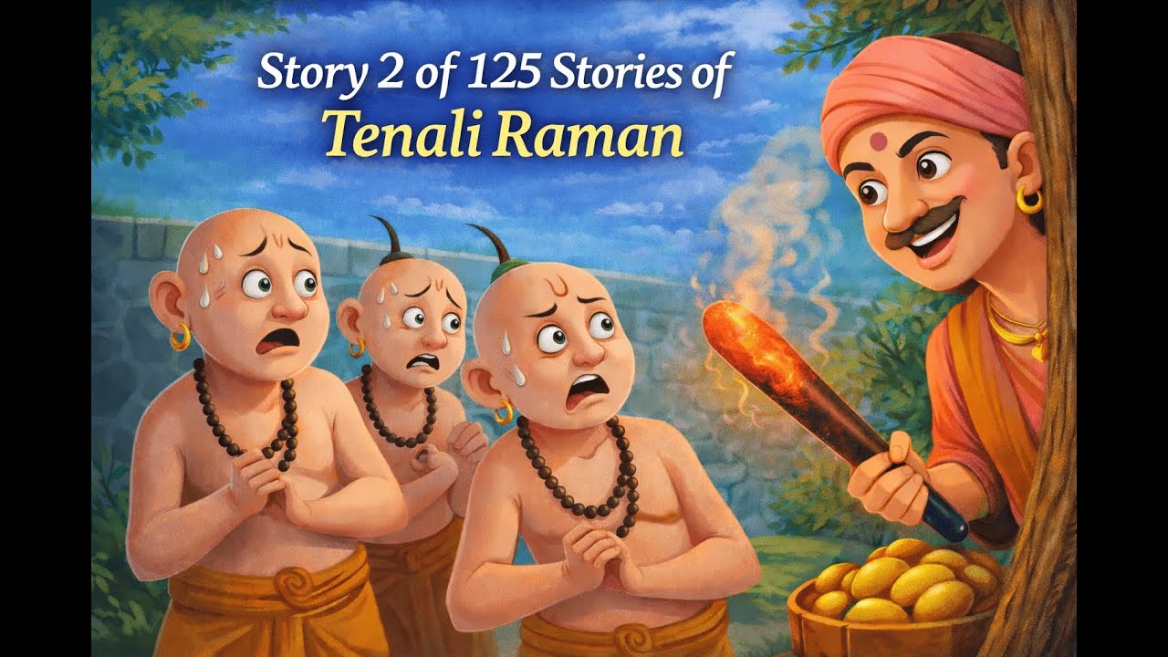Story 2 of 125 లోభి బ్రాహ్మణులు Story-2 The Greedy Brahmins Funny Moral Story for Kids in Telugu