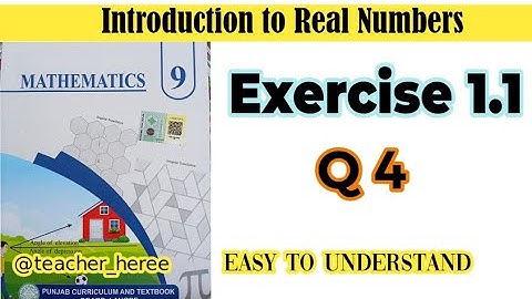 New Math Book | Class 9 | Exercise 1.1 | Q4 | Solution