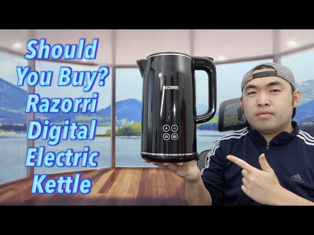 Razorri Electric Kettle 1-Click Control LED Digital Display, 1.7 Liter, BPA-Free, Boil Dry Protection, Keeps Warm Up to 2 Hours - Black