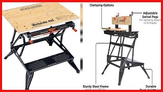 BLACK+DECKER Workbench, Workmate, Portable, Holds Up to 550 lbs, Vertical  and Horizontal Clamping Options, For DIY, Woodworking and More (WM425-A) 