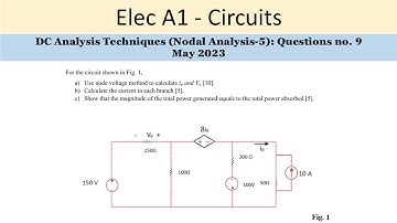 PEO solved examples (ELEC A1): DC Analysis Question no. 9