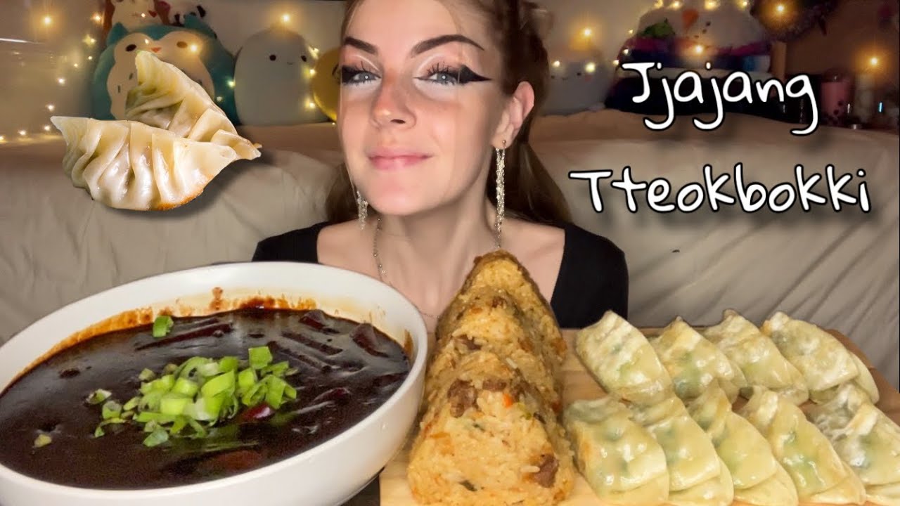 BLACK BEAN TTEOKBOKKI MUKBANG! (Vegan) (No Talking)