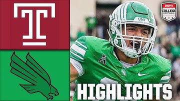 Temple Owls vs. North Texas Mean Green | Full Game Highlights | ESPN College Football