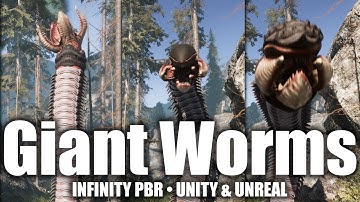 Giant Worm Character Pack for Unity | Infinity PBR