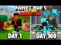 I Spent 100 Days in ULTRA HARDCORE PLUS Minecraft.. Here&#39;s What Happened