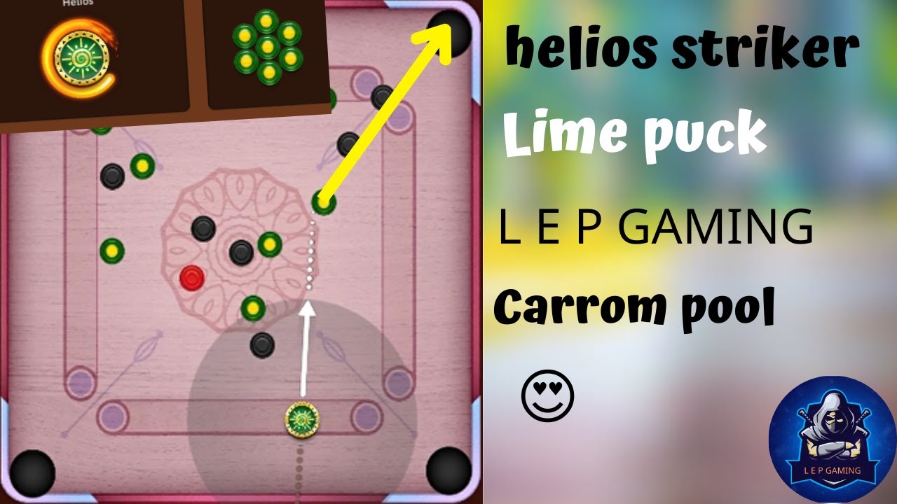 🔥Carrom pool | helios striker and lime puck game play ||😱 by