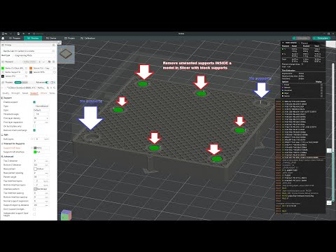 Orca/Bambu Slicer - How to block or prevent supports in openings inside a model when printing.
