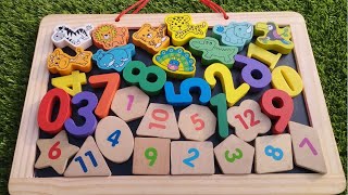 Number Puzzle, 1 to 10, 12345, Learn to Count from 1 to 10, shapes, counting with activity puzzle