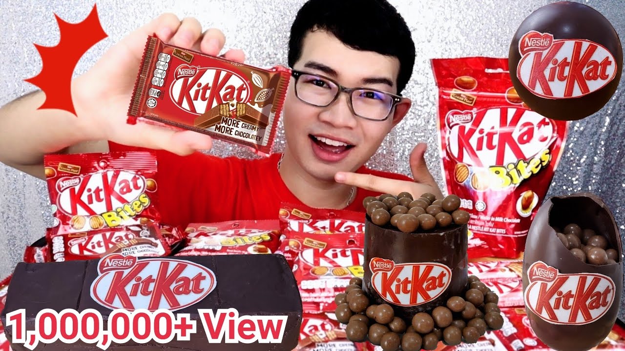 คิทแคทยักษ์ ไข่ช็อกโกแลต ซองกินได้ ไอศกรีม KitKat #Mukbang #ASMR Biggest KitKat Challenges:ขันติ