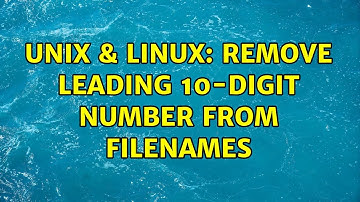 Unix & Linux: Remove leading 10-digit number from filenames (2 Solutions!!)
