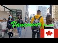Vancouver Canada in Beautiful British Columbia. Tour of Downtown - Architecture & Life. March 2021.