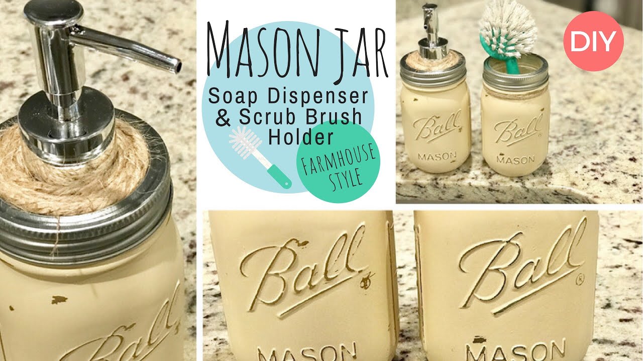 Kitchen Soap Dispenser, Farmhouse Kitchen Decor, Dish Soap Dispenser, Hand Soap  Dispenser, Painted Mason Jar Soap Dispenser, Farmhouse Decor 