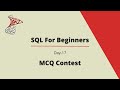 Sql mcq contest day 17  for beginners learn with subash k