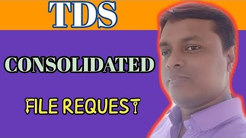 HOW TO REQUEST TDS CONSOLIDATED FILE FROM TRACE IN BENGALI | 26Q | TDS CONSO FILE