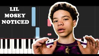 Chords For Lil Mosey Noticed Piano Tutorial