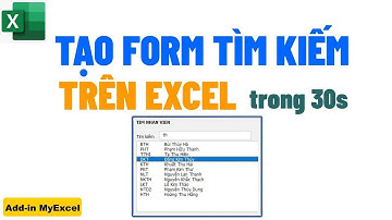 Hướng dẫn tạo form tìm kiếm và nhập dữ liệu trong excel