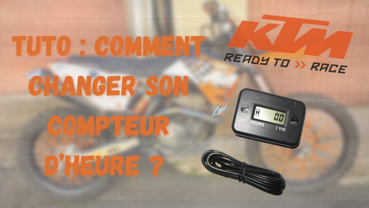 COMPTEUR D'HEURES HORAIRE SANS FIL VIBRATION MOTO CROSS ENDURO QUAD MOTO  SCAR