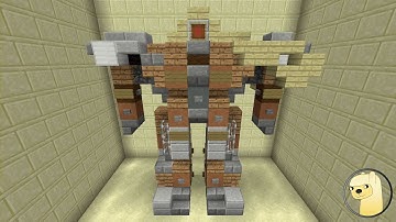 Minecraft - How To Build Transformers 3 Megatron Robot Mode!