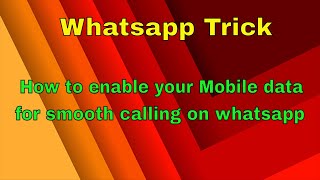 How to enable your data for smooth calling on whatsapp|Best trick/hack for whatsapp 2022| screenshot 4