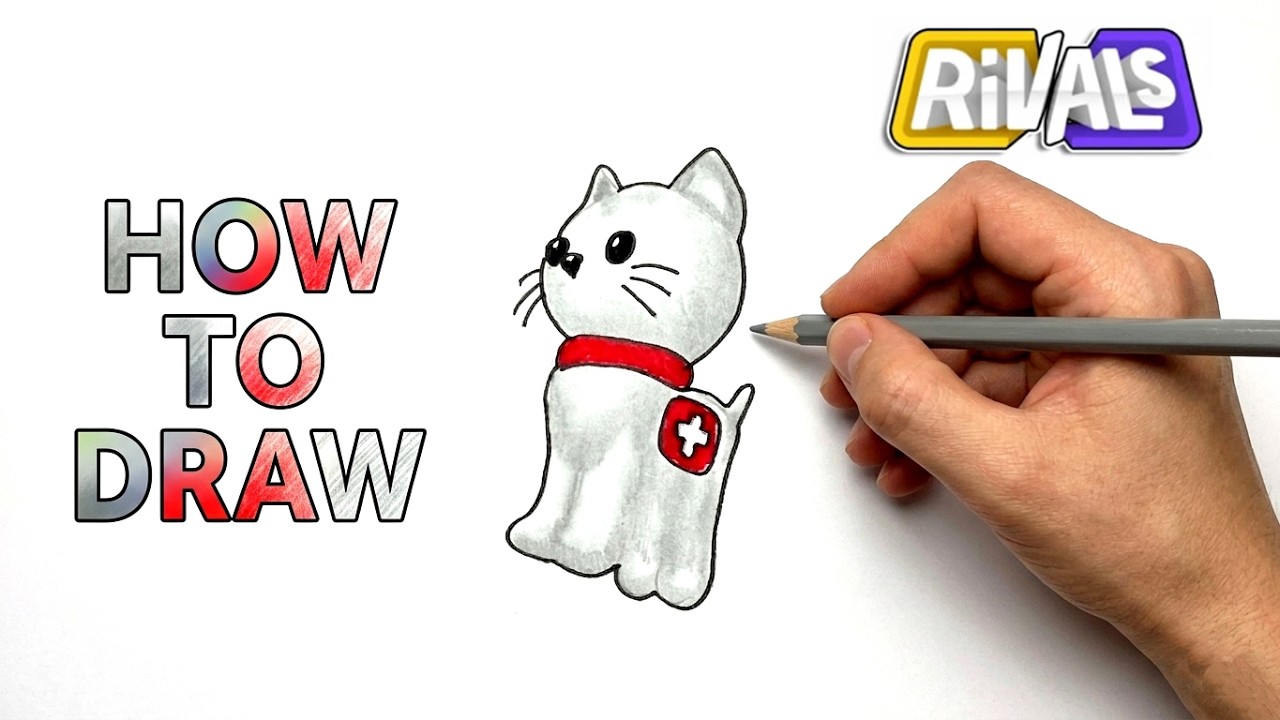 Hard Rivals Drawing Drawing Medkit (Med Kitty) - Roblox Rivals Art Tutorial - YouTube