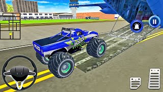 Monster Truck Transport Simulator - Police Car Transporter Game - Android Gameplay screenshot 2