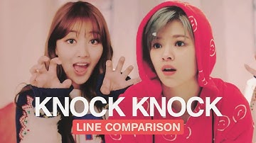 TWICE - Knock Knock (Line Comparison) 「without Jihyo」