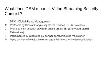 What is Video DRM in context of Video Security?