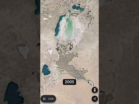 Aral Sea Evolution Drying Up Of The Aral Sea Googlemaps Aralsea Googleearth Dry Aral
