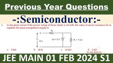 In the given circuit if the power rating of Zener diode is 10 mW, the value of series resistance RS