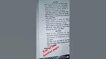 B.ed 1st year question paper #ccsu #Contemporary India and Education #B.ed exam #education