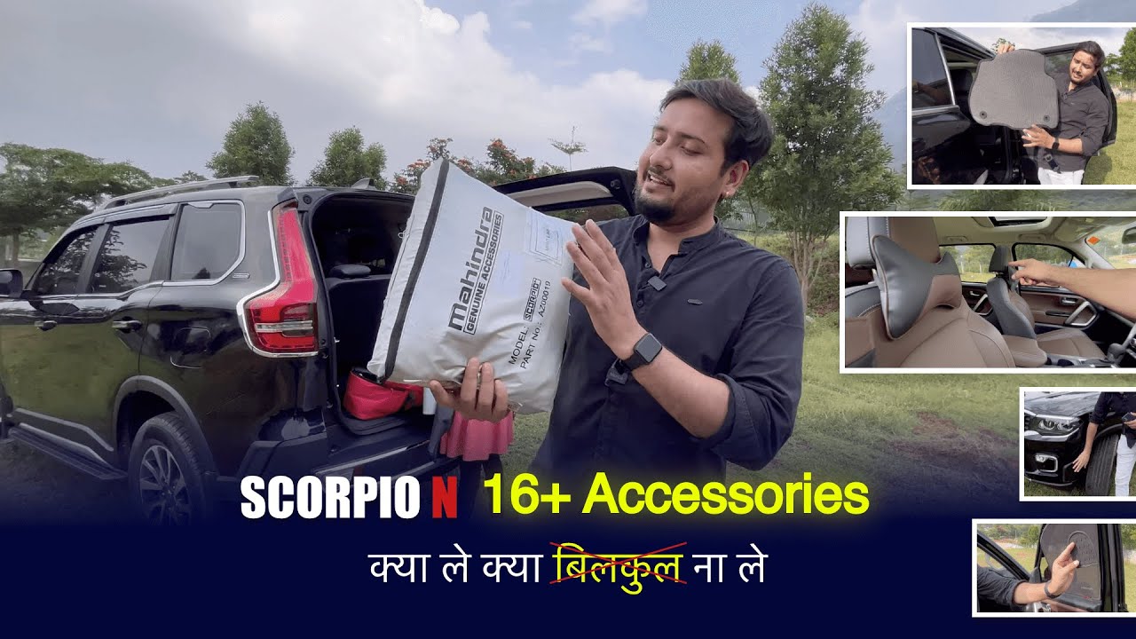 16 + Mahindra genuine accessories on my Scorpio N 😍 . XX Lakh का मोटा खार्चा aa gaya😅😅