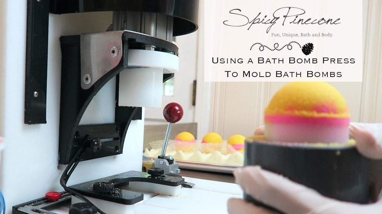 How to Use a Bath Bomb Press to Mold Bath Bombs by Spicy Pinecone - YouTube