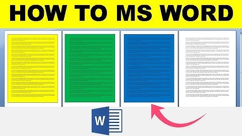 How to Add Different Color for Each Page in MS Word