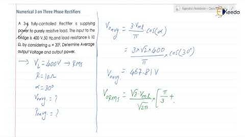 Mastering Problems On Three Phase Controlled Rectifiers | GATE Power Electronics Numerical 3