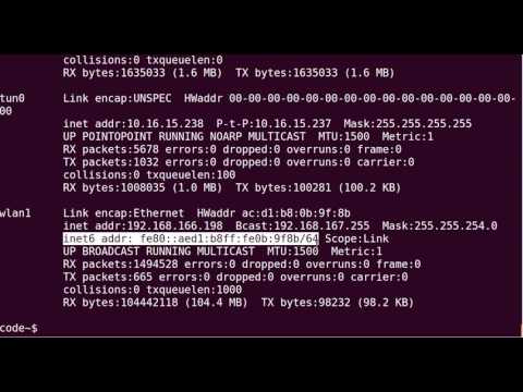How to find IP address and MAC address on ubuntu systems