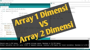 BELAJAR 42 PEMROGRAMAN ARDUINO - Array 2 Dimensi