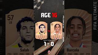Salah VS Barcola FIFA EVOLUTION AGE 16 - 23! #fc26 #fifa #cardfifa #shorts #austor