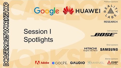 DCASE Workshop 2023: Session I Spotlights