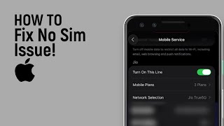 How to Fix No SIM Issue on ANY iPhone iOS26 [easy]