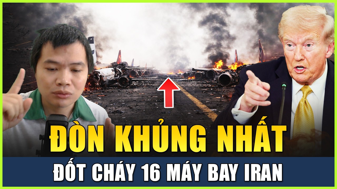 Liên Quân Mỹ-Israel Tung Đòn Tập Kích Bất Ngờ, Mạnh Mẽ, Phá Hủy 16 Máy Bay Iran