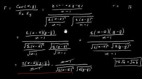 Deriving the Correlation Coefficient Formula