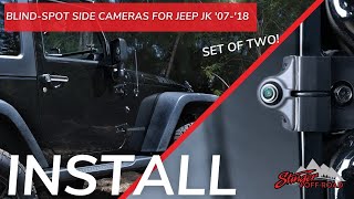 Install Video: Jeep Wrangler JK (2007-2018) Blind-Spot Sideview Camera Kit  (Set of 2) | BSCKITJK - YouTube