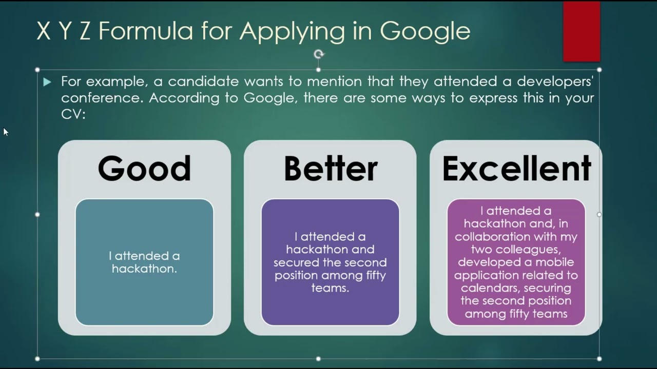 XYZ Formula Of Google For Candidate Assessment For Job YouTube XYZ Formula Of Google For Candidate Assessment For Job YouTube