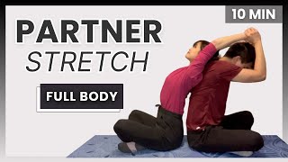 10 min Full Body PARTNER Stretches | Valentine's Day Special ❤️