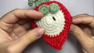 Crochê mochi de rabanete vermelho em lã com Nhung Wool