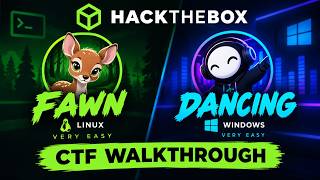 I Hacked 2 Hack The Box Machines! 😈 Fawn & Dancing CTF Walkthrough (Beginner Friendly)