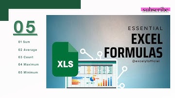 Essential Excel Formulas: Learn Sum, Average, Count, Max, Min in MS Excel