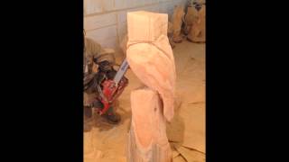 Chainsaw Art - Owl by Artem Rasputin with Dahl