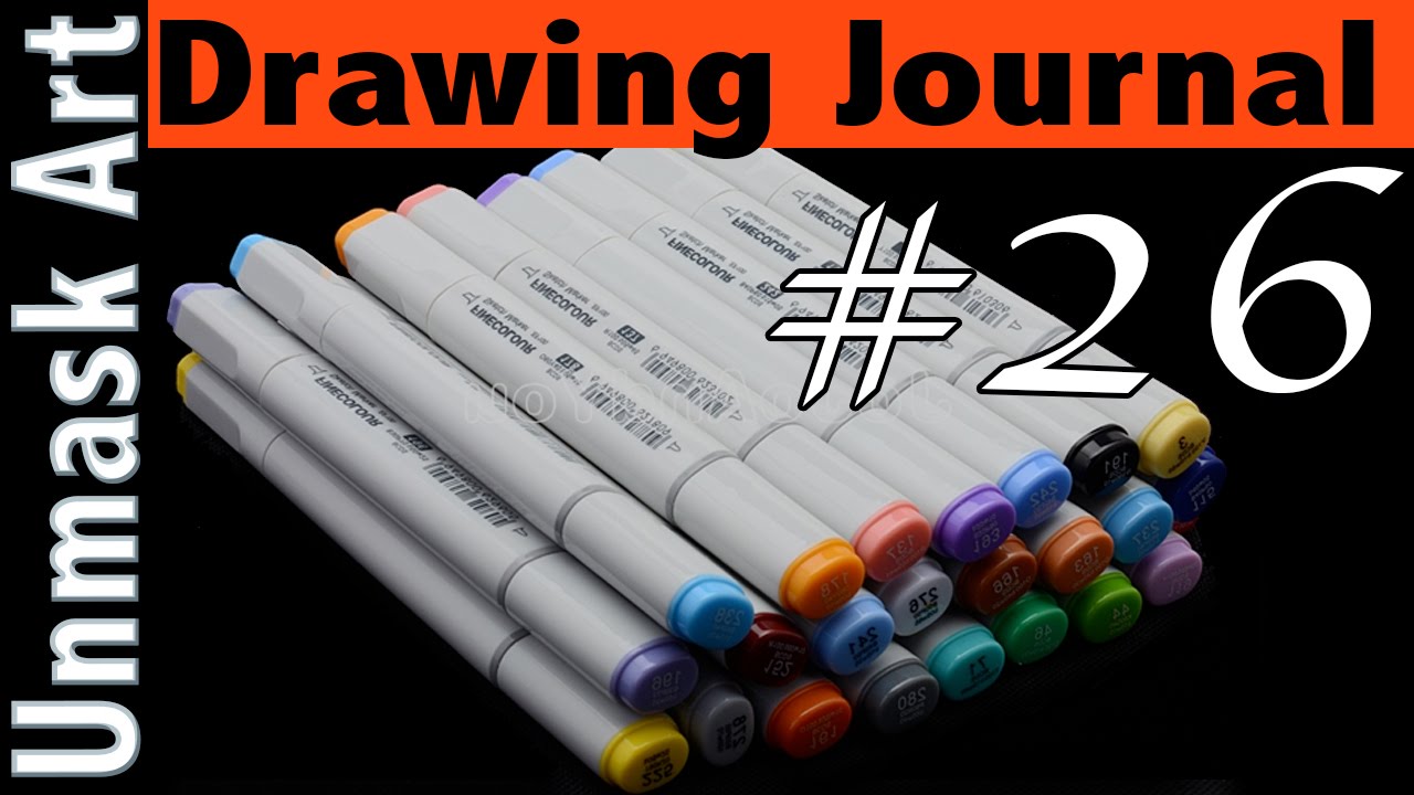Drawing Journal #26 FineColour Marker Review Manga Pro Set 