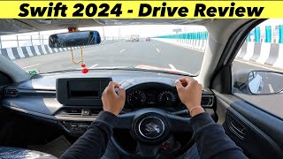 Maruti Suzuki Swift 2024 Detailed Drive Review: New Suspension, Mileage & Top Speed Test !!